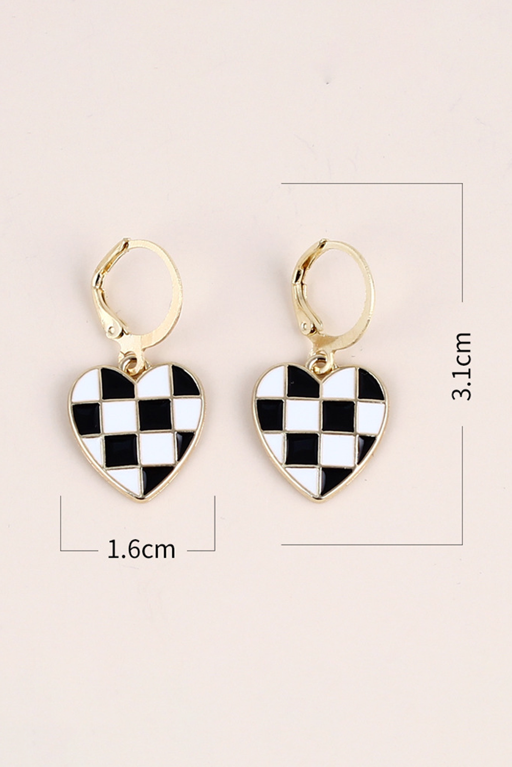 Love My Checkered Earrings