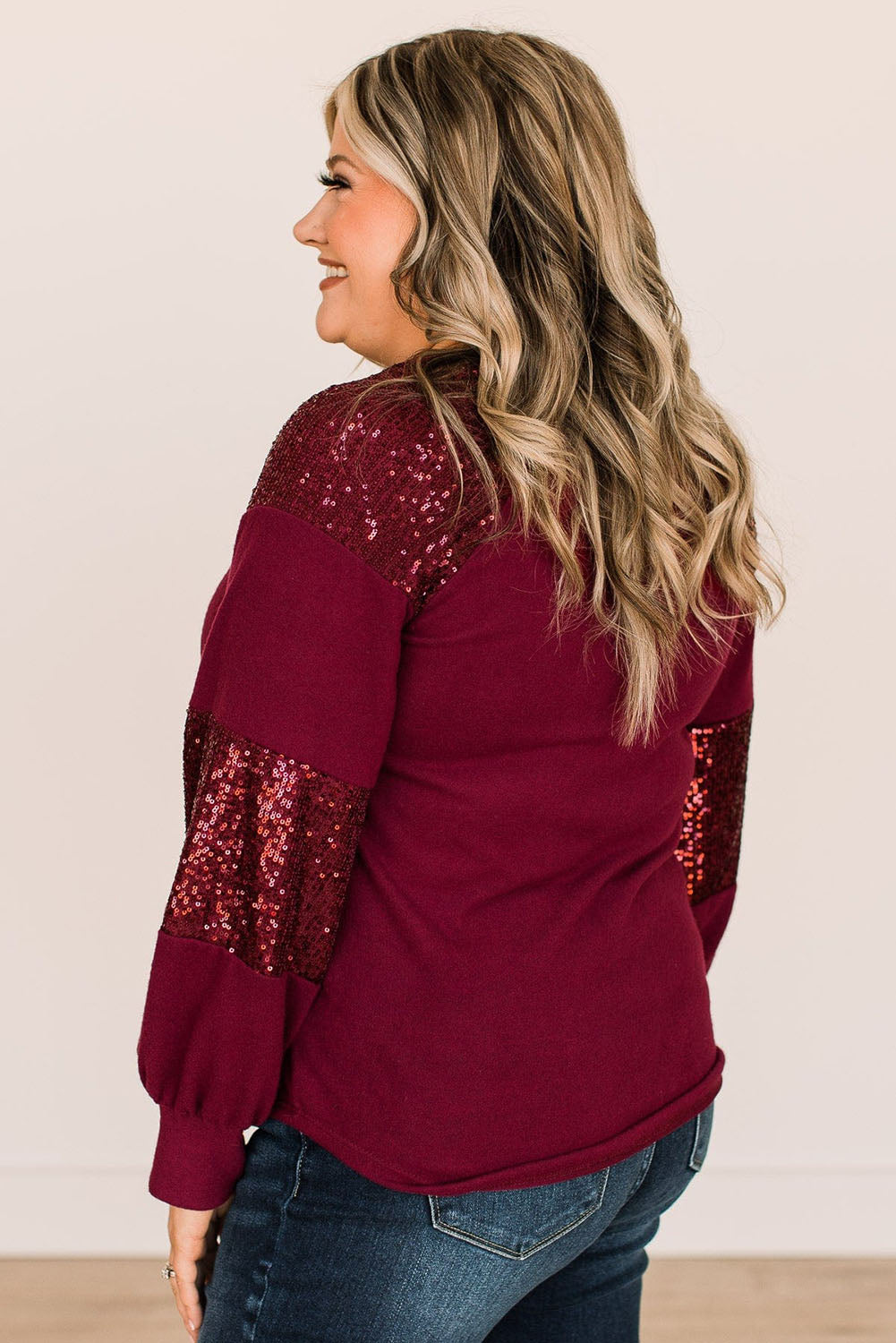 Sequins Patchwork Tops