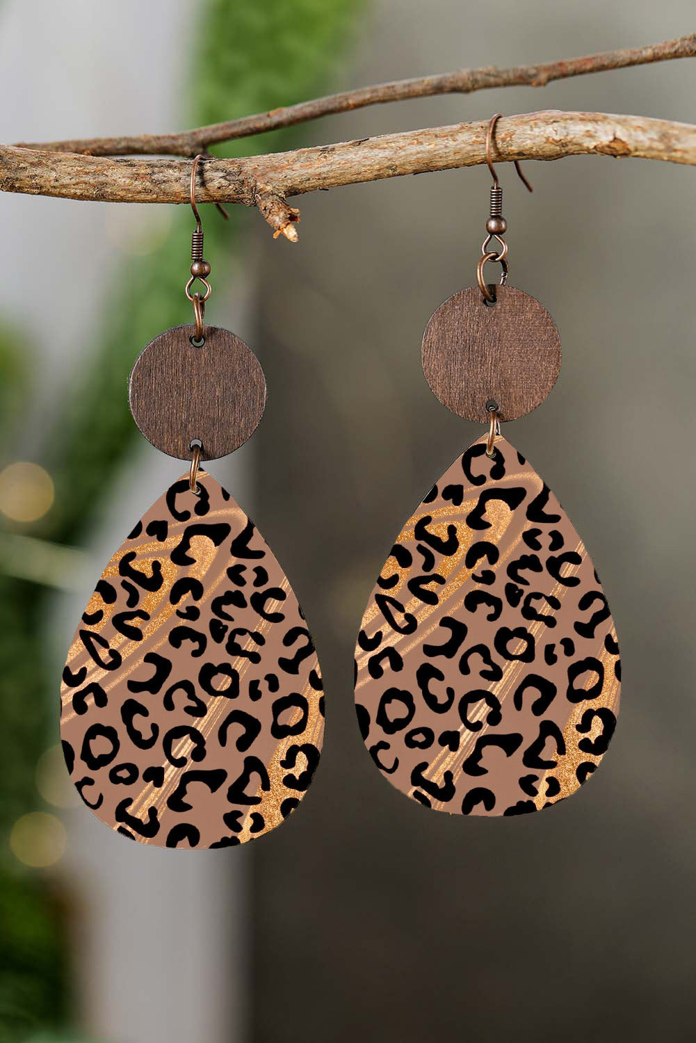 Leopard Drop Earrings