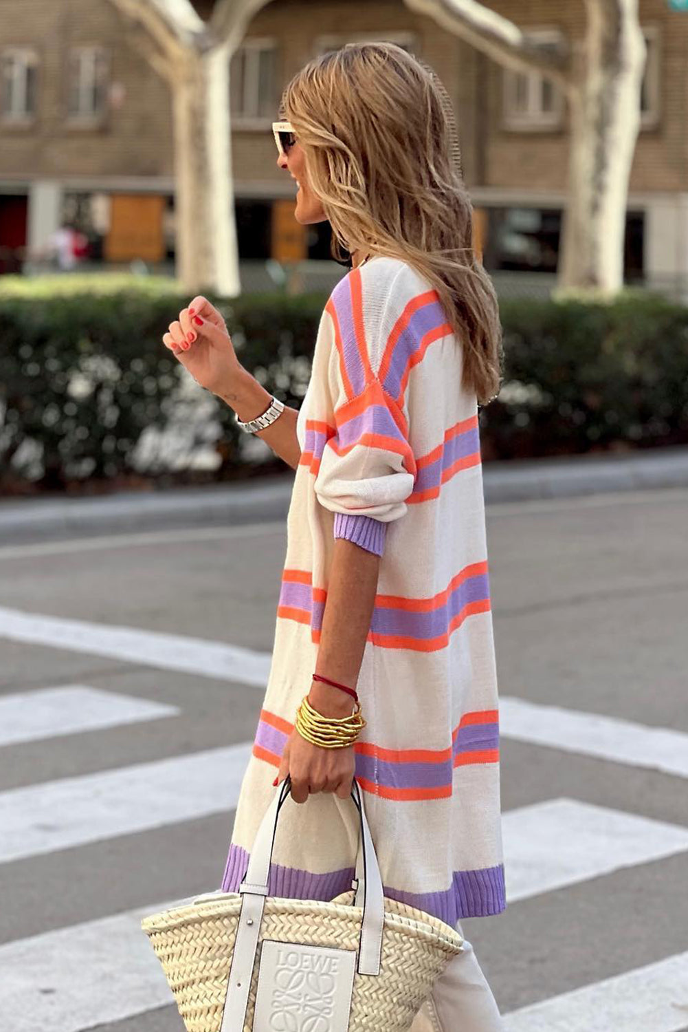 Beige Stripe Cardi