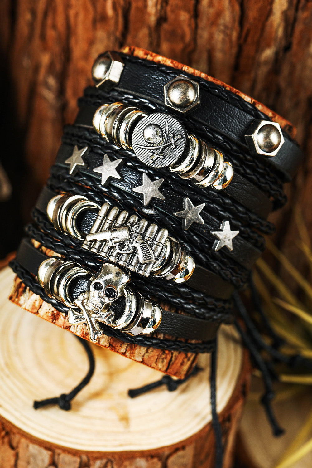 Leather Adjustable Bracelet Sets