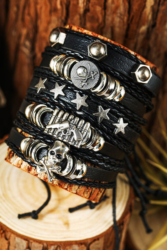 Leather Adjustable Bracelet Sets