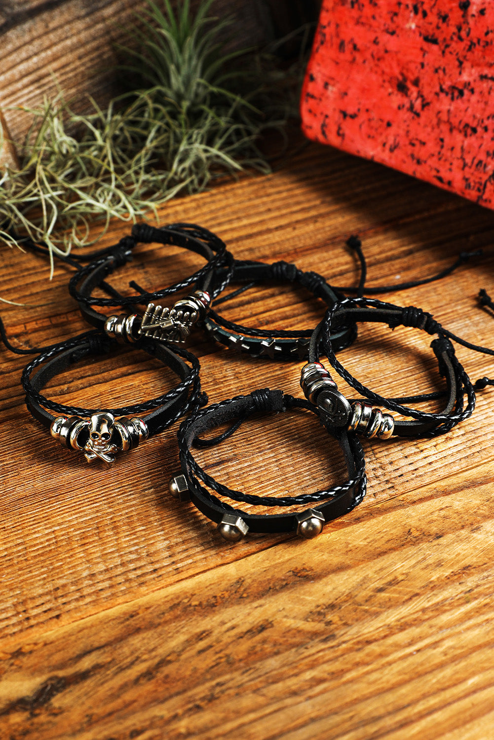 Leather Adjustable Bracelet Sets