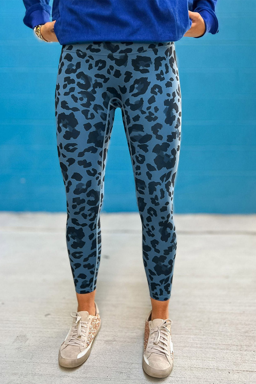 Blue Leopard Leggings