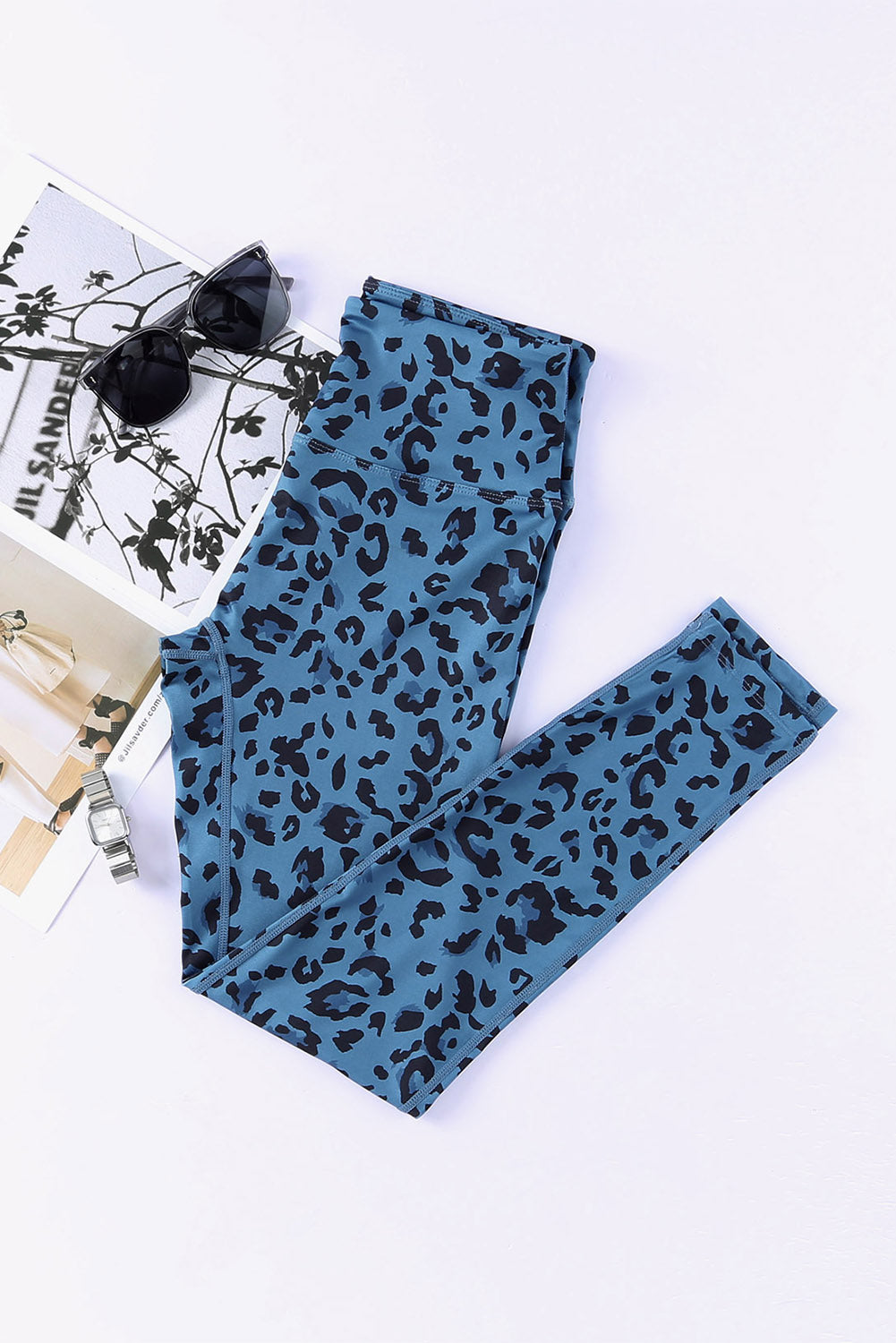 Blue Leopard Leggings