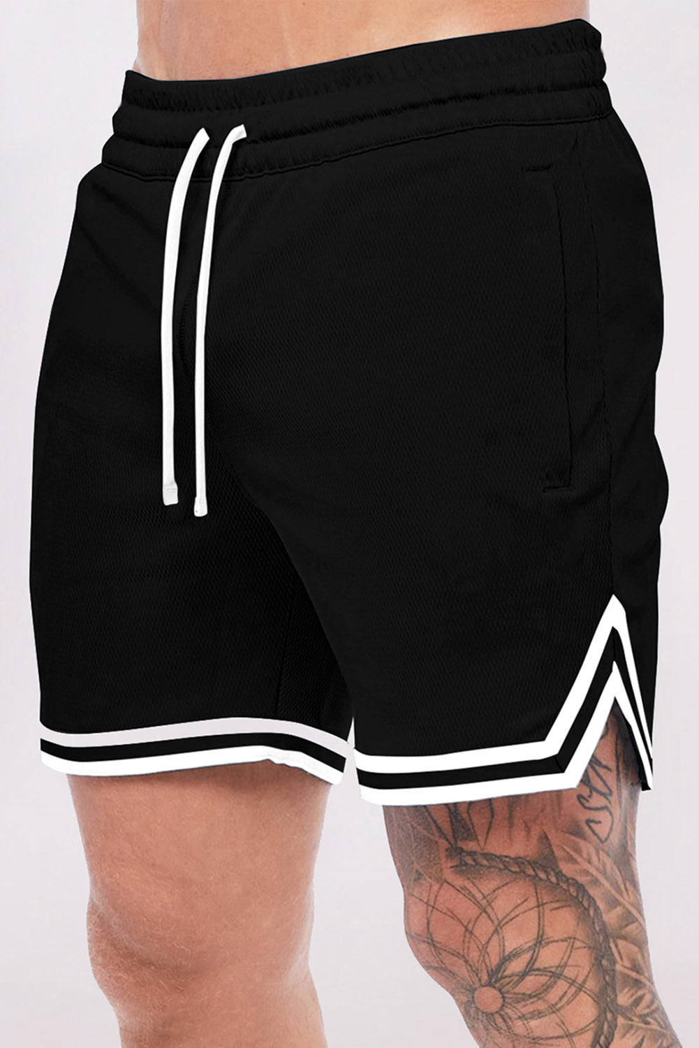 Striped Trim Pocket Short