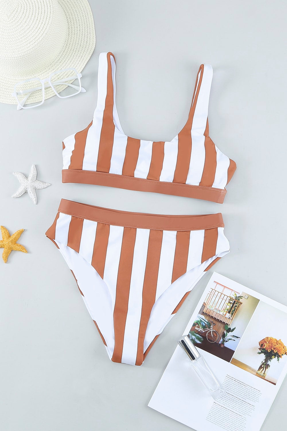 Tan Stripe Bikini
