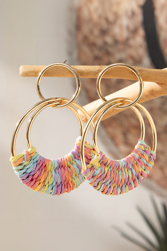Boho Woven Hoops
