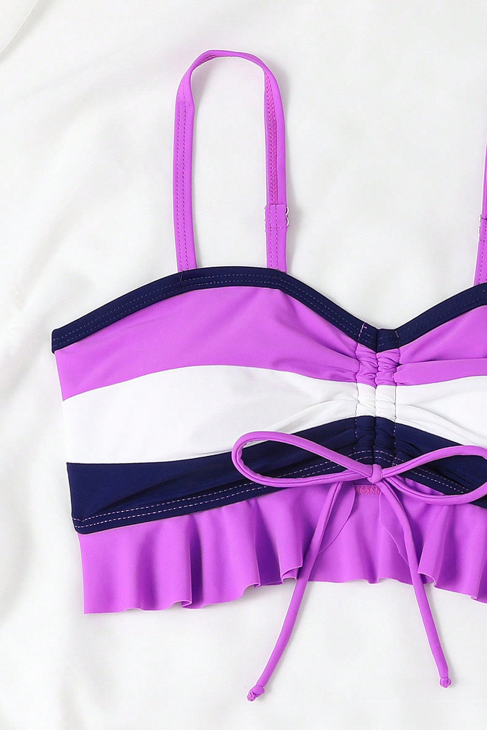 Purple Colorblock Bikini