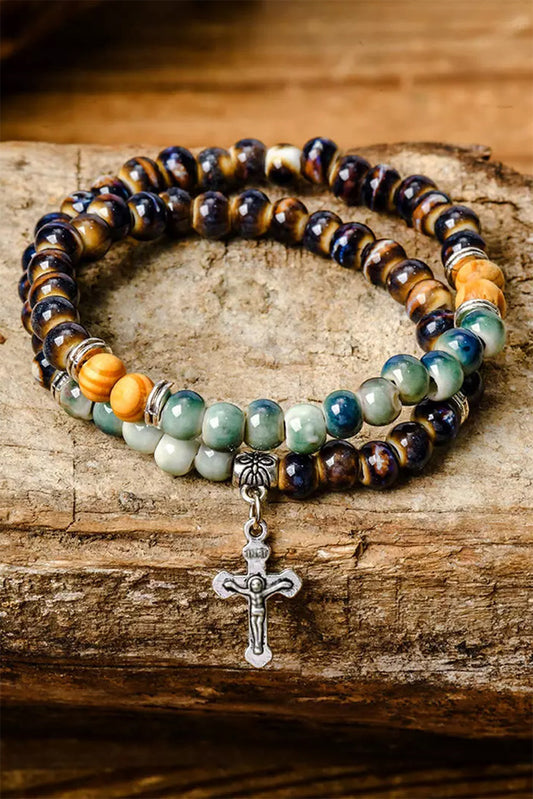 Cross Beaded Bracelet