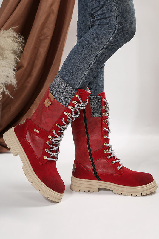 Wool Lace Up Boots