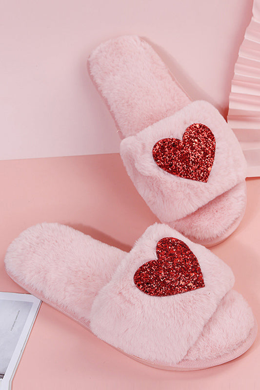 Sequins Heart Slippers