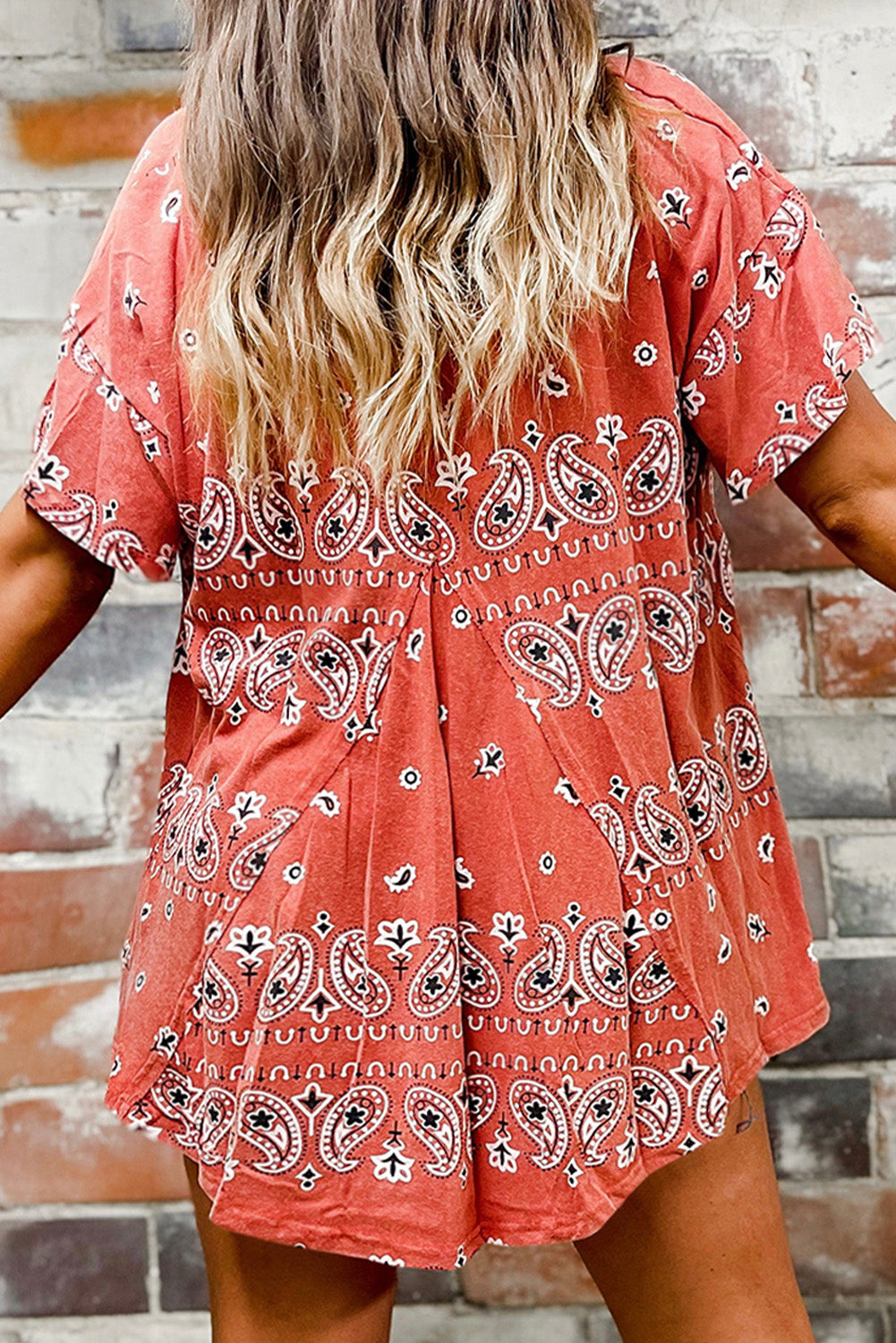 Red Paisley Tee