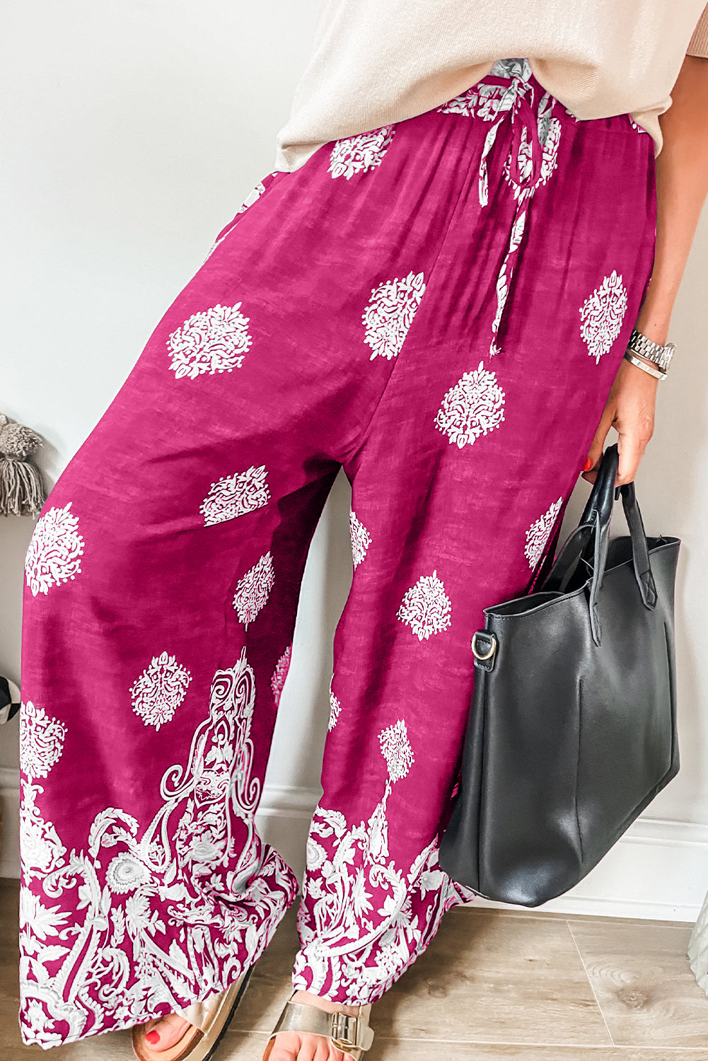 Wide Leg Boho Pants