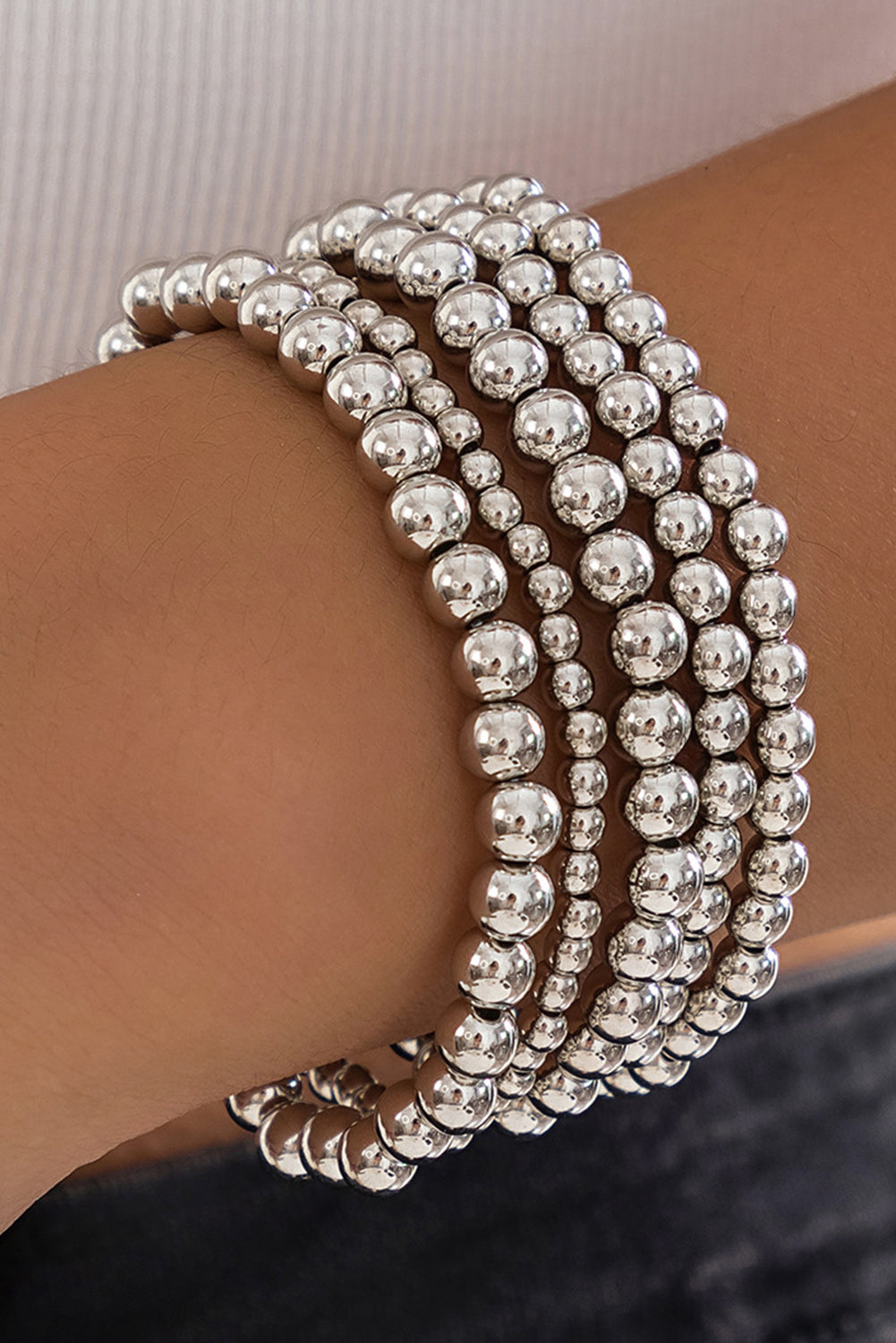 Silver Bead Stack