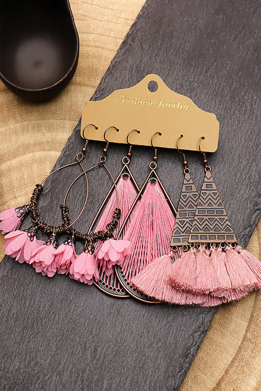 Boho Floral Tassel Set