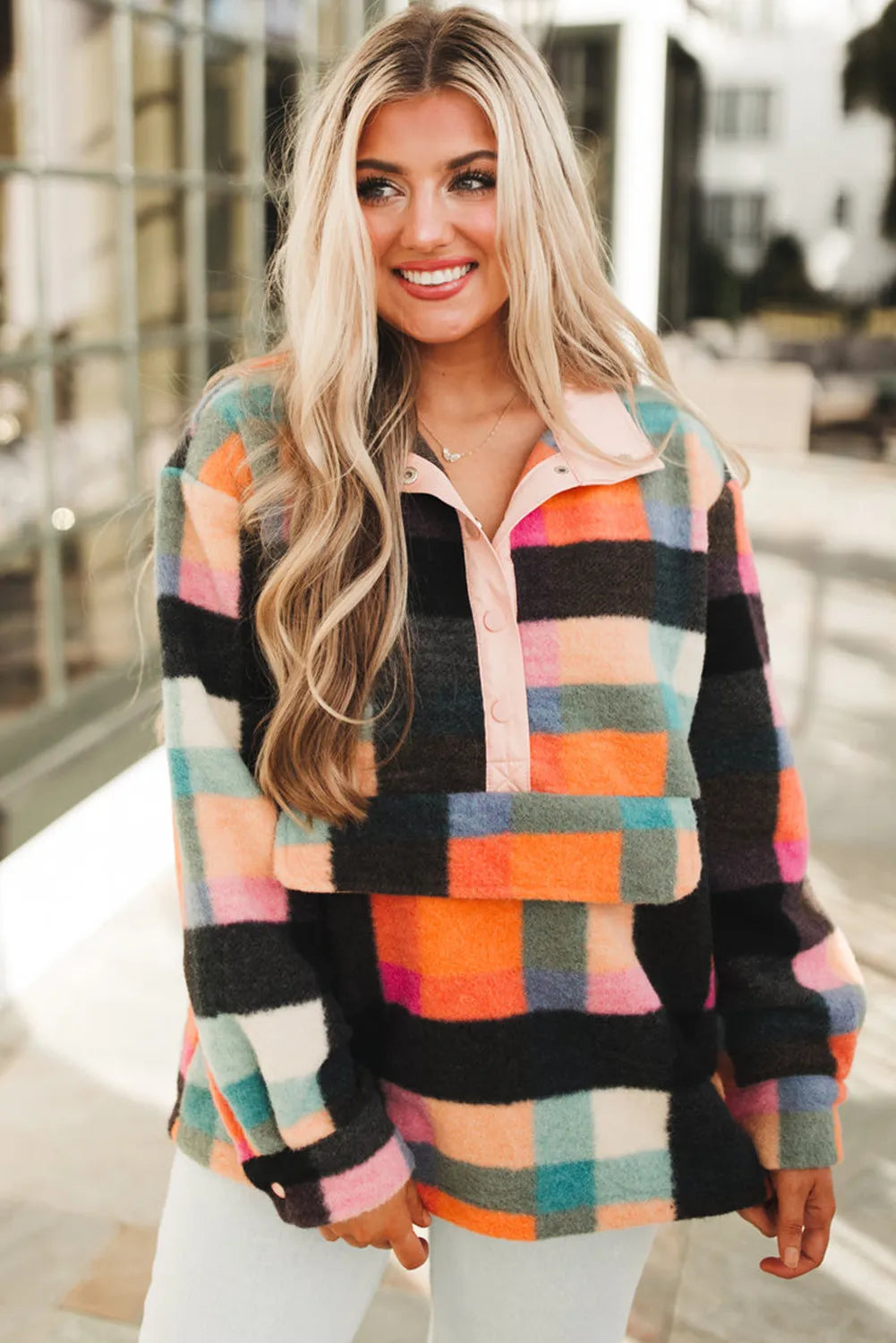 Sherpa Check Pullover