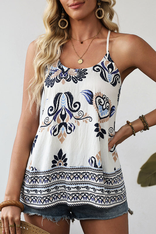 Blue Boho Tank