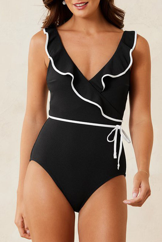 Ruffle Wrap Suit