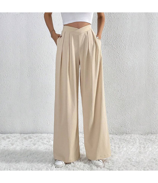 Pleated Wide Leg Trousers