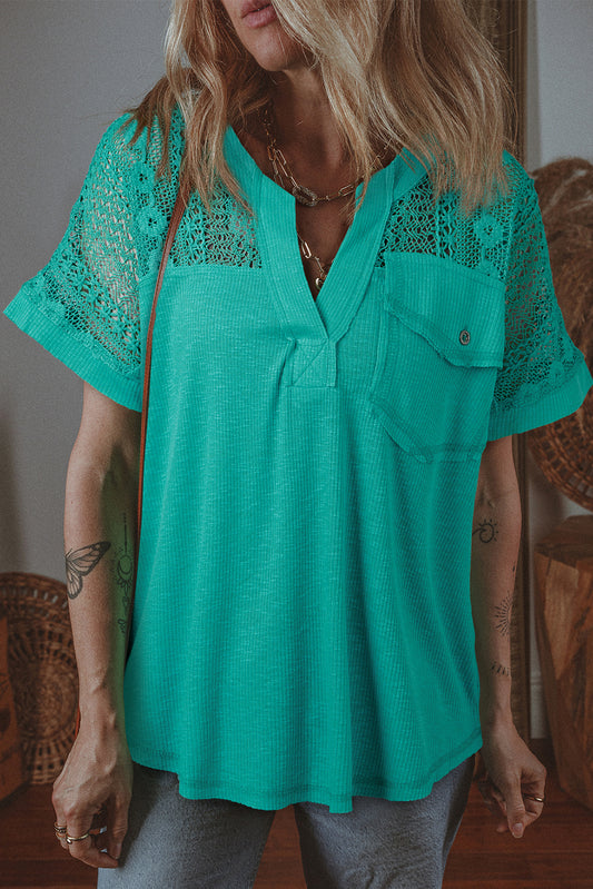 Sea Green Lace Tee