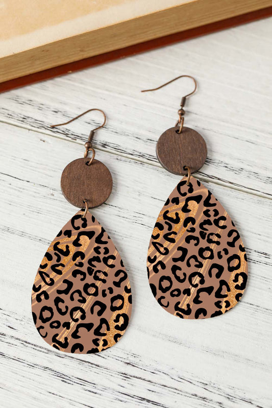 Leopard Drop Earrings