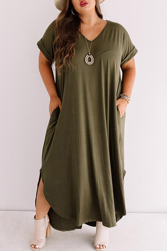 V Neck Maxi Dress