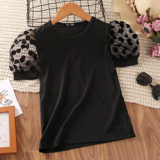 Dotted Sleeve Tee