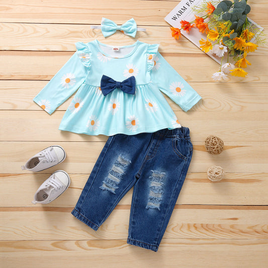 Navy Bow Set