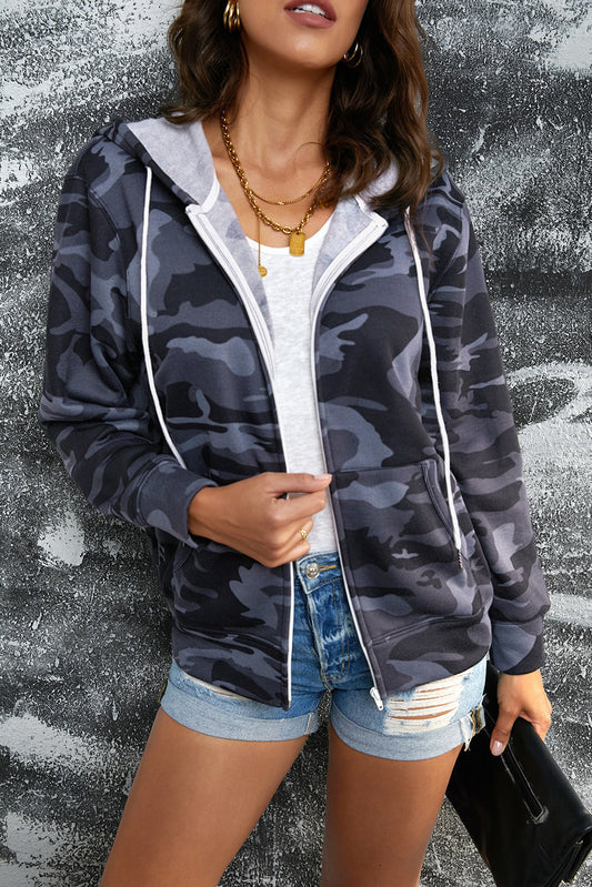 Camo Zip Hoodie